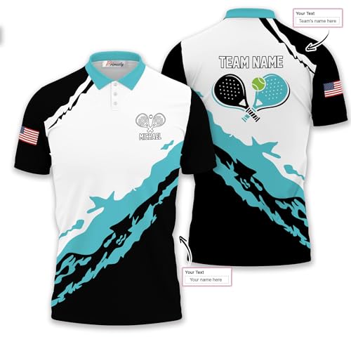 Custom Padel Tennis Shirt, Personalized Padel Tennis Jersey Gift, Padel Tennis Polo Shirt for Men Women Size S-5XL4