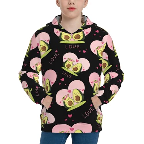 Avocado Lovers Kid Hoodies Boys Sweatshirts Girls Pullover with Pocket