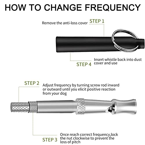 Dog Whistle, 2 Pack Adjustable Ultrasonic Dog Whistle To Stop Barking For Dogs, Recall Training, Professional Ultrasonic Silent Dog Whistle Stop Barking Training Tool For Dogs,With Black Strap Lanyard #TOP3