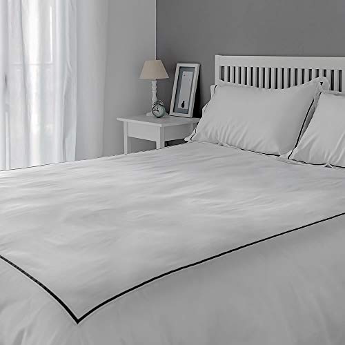 Harmony - Egyptian Cotton 300 Thread Count Pillowcase Oxford, 50x75+5 cm, Luxury Bedding Made in Portugal, White, Set of 2 - Image 4