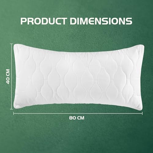 Utopia Bedding Kopfkissen 40x80 cm (2er Set), Gestepptes Kissen für Bett und als Dekokissen, Kissenfüllung, SofaKissen, Zierkissen für Couch (Weiß)