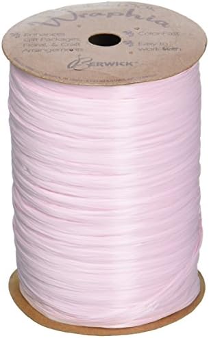 Amazon.com: Berwick Offray Matte Oatmeal Brown Raffia Ribbon, 1/4 ...