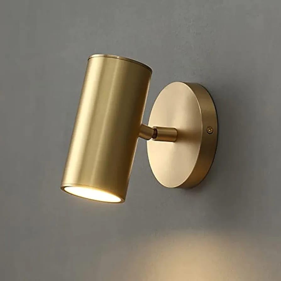 Image of Glowave 10W Modern LED Wall /Ceiling Spot Light with Adjustable Head - Warm White (Antique Brass Gold)