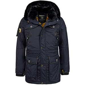 Geographical Norway Parka Acore Winterparka voor heren, met gevoerde capuchon