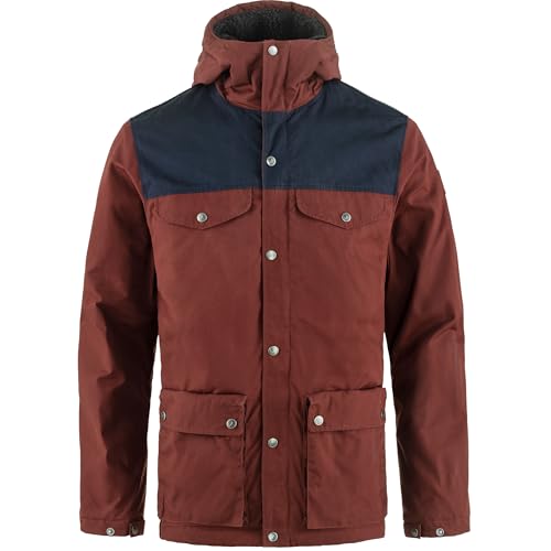 Fjällräven Herren Greenland Winter Jacke, Maroon/Dark Navy, XL