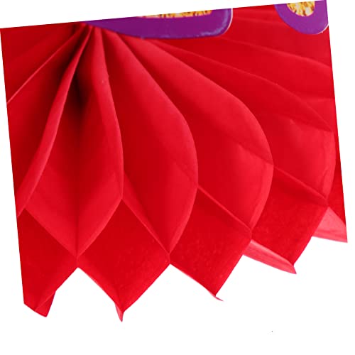 INOOMP 9pcs Graduation Honeycomb Ornament Gold Decor Paper Decorations Preschool Graduation Cap Grad