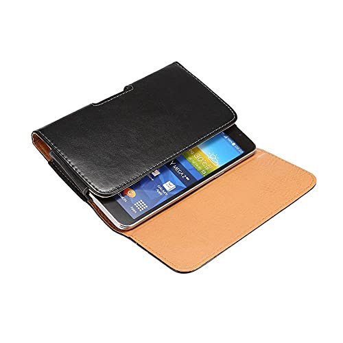 DFV mobile - Executive Holster Leather Case Belt Clip Rotary 360º Magnetic Closure for Yinke Yk6701 (2021) - Black