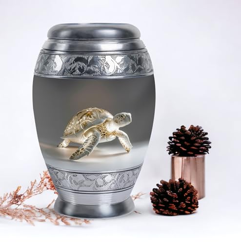 Image of Fantasy Turtle Urn for Human Ashes - Cremation Urn Human Ashes - Funeral Urns for Adult Women - Urns for Adult Female - (10 inch) Large