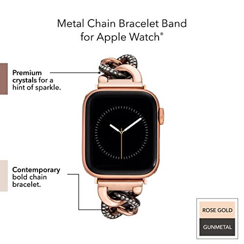 Image of Anne Klein Fashion Chain Bracelet for Apple Watch, Secure, Adjustable, Apple Watch Replacement Band, Fits Most Wrists