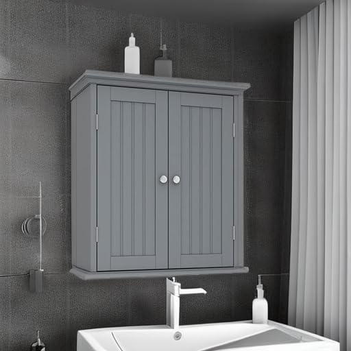 Choochoobathroomwallcabinetoverthetoiletspacesaverstoragecabinetmedicinecabinetwith2doorandadjustableshelvescupboardgrey  Urban Country Home Decor Choochoo bathroom wall cabinet over the toilet space saver storage cabinet medicine cabinet with 2 door and adjustable shelves cupboard grey  urban country home decor