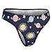 XUTSAKDCJ Women's Fashion No Show Thong Comfortable Sun Moon Planet Panties Workout Yoga Gym Seamless Thongs