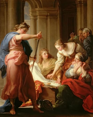 Peintures d'Achille par Batoni pour salon chic | Décoration murale moderne grand format