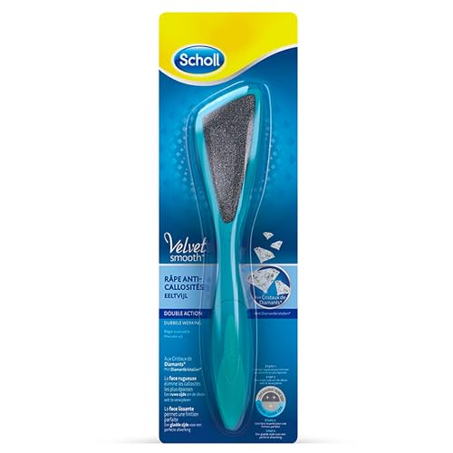 Dr. Scholl's Râpe Manuelle Anti-Callosités Double Action aux Cristaux de Diamants - Exfoliation...