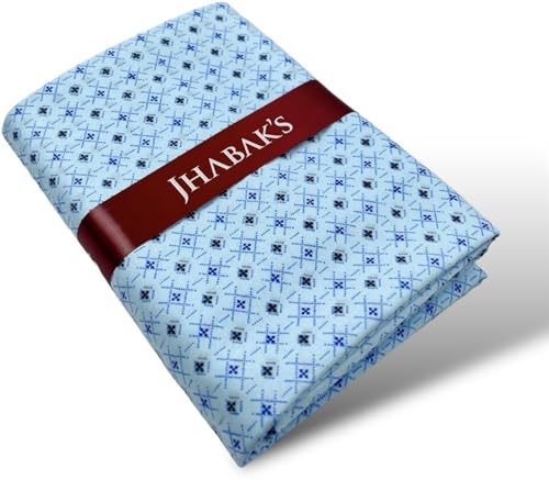 Image of JHABAK'S Unstitched Polyester Print Shirt & Trouser Fabric - 2.25 m Shirt Cloth - 1.20 m Pant Piece