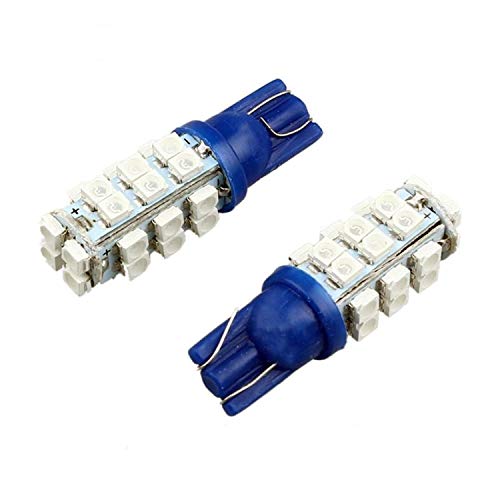 Allextreme EXT28CW T10 LED Parking Light 5630 CMD Interior Pilot License Plate Dome Indicator Lamp Bulb for Car Bike and Motorcycle (4.5W, Blue, 2 Piece)