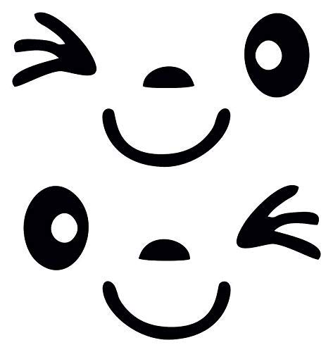 car Sticker Vinyl Car Fender Badge Sticker Universal for All Cars & Bikes Pack of 1 Set (Eyes Wink)