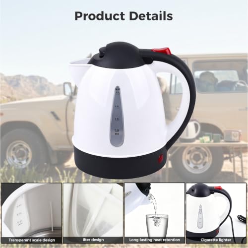 Tetera Eléctrica Portátil para Auto 12V 150W 1000ml miniatura 4