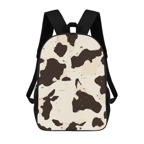 Brown Cow Print Unisex Backpack 17