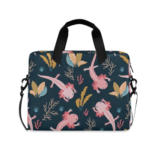 Sletend Laptop Bag Cute Axolotl Salamander 15.7 Inch Laptop Case Bag Sleeve Portable Crossbody Messenger Briefcase Business Briefcase for Men Women