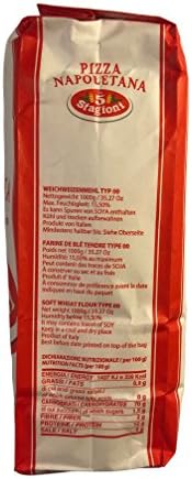 Le 5 Stagioni Pizza Neapolitan Italian 00 Pizza flour - ( 1kg X 2 ) 100% Italian Product to Prepare a True Napoletana Pizza.