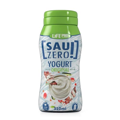 Sauzero Zero Calories Yogurt 310ml | Salsa Baja en Calorías y sin Azúcares añadidos | Sirope para acompañar tus platos y recetas