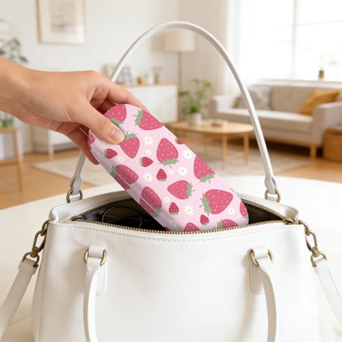 Image of Glasses Case Hard Shell,Portable Protective Eyeglasses Case, Eyeglass Holder Box with Cleaning Cloth,for Women Men