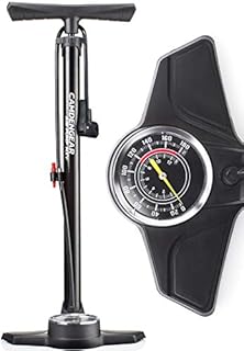Camden Gear Fahrradpumpe, Luftpumpe für Fahrrad mit Alle Ventile z.B. Französisches und Auto Ventil, Standpumpe mit Manometer Fahrradluftpumpe Adapter