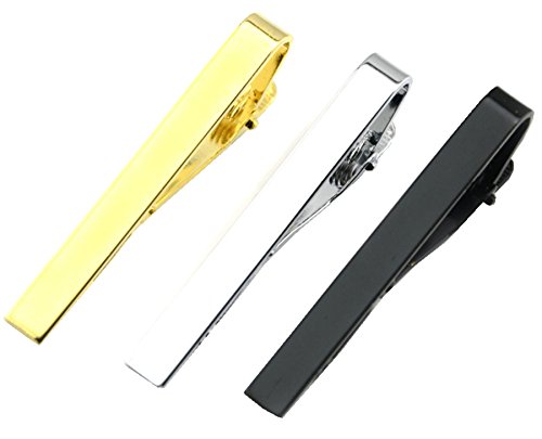 Geek-M Fashion Necktie Clips Tie Bar Clips Tie Pins Set for Men Pack of 3 (Style A)