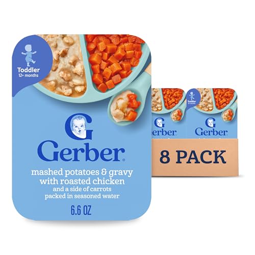 Gerber Graduates Lil' Entrees Mashed Potatoes & Gravy with Roasted Chicken & Carrots, 6.6-Ounce (Pack of 8)