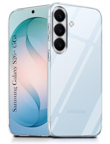 Image of Jkobi Silicone Back Cover Case for Samsung Galaxy S26 Plus (Clear Shockproof Case with Camera Protection | Soft and Flexible | Transparent)