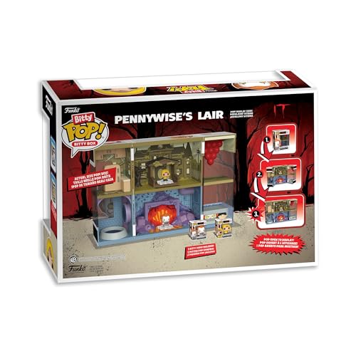 Funko Bitty Pop Bitty Boxes: IT - Funhouse Playset with 2-0.9 inch (2.2 cm) Tiny Mini Figures - Collection Showcase with Indoor Stage and Storage - Gift Idea
