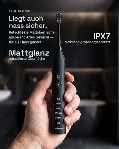 Elektrische Schallzahnbürste 55000 VPM, risikofrei 100 Tage testen, Tristan Auron Business Class...