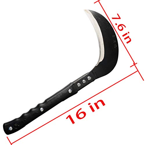 Zelin King of The Sickle - Steel Grass Sickle,No-Slip Handle Sickle for Gardening, Agriculture, Bushcraft, Hunting and Outdoor - Thumbnail 3