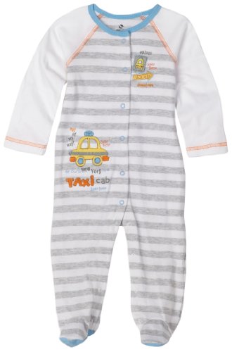 Pyjama footie Absorba bébé garçon 3-6 mois dors-bien rayé gris motif taxi
