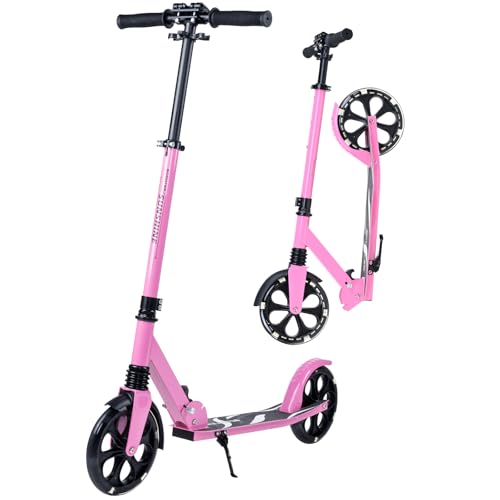 Dskeuzeew Trottinette pour Adulte, Pliable, Roues LED, 200 mm