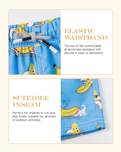 Image of SURF CUZ Surfcuz Little Boys Swim Trunks UPF 50+ Toddler Beach Shorts Swimsuit Kids Quick Dry Swimwear