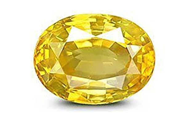 Saphir jaune Pukhraj naturel 6,1 carats pour remplacer une gemme ternie