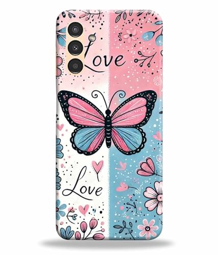 Image of Printed Hard Back Case Cover & Compatible for Samsung Galaxy A13 5G / SM-A136U, SM-A136U1 | Butterfly Painting Art (Multicolor) - D1203