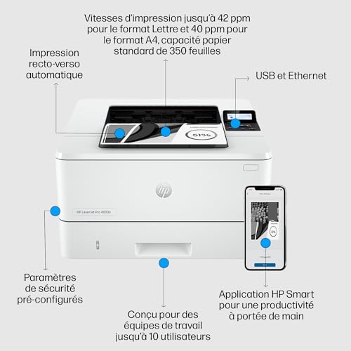 HP LaserJet Pro 4002dn - vue 2