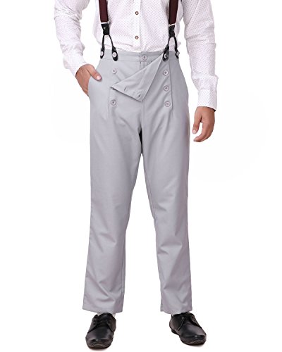 Pantalon steampunk victorien haut de gamme aux finitions retro