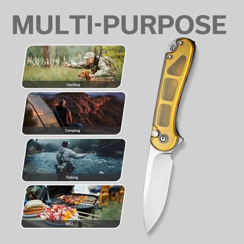 Image of CIVIVI Elementum II Pocket Knife, Utility Knife with 2.96 inch Nitro-V Blade Ultem Handle for Camping Fishing Hunting C18062P-7