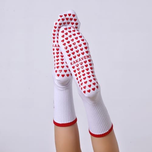 Image of Pilates Socks with Grips for Women,Cute Grippy Barre Ballet Non Slip Yoga Socks for Hospital Workout