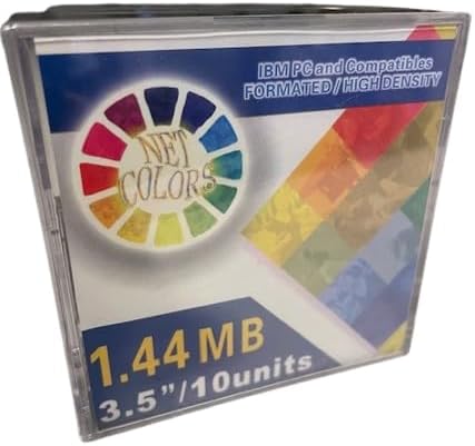 カラーフロッピーディスケット10個パック 3.5インチ 1.44MB 2HDフォーマットIBM