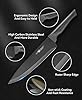 Knife Set, 15 Pcs Kitchen Knife Set with Block Self Sharpening, Dishwasher Safe, 6 Steak Knives, Anti-slip handle, Black #4
