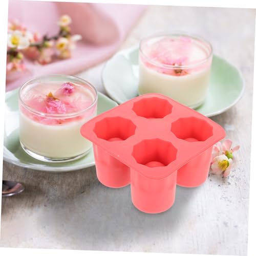 Molde para hielo de silicona con 4 cubos redondos miniatura 5