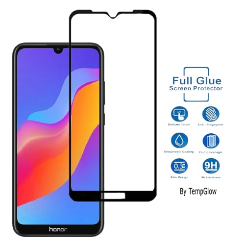 Image of Screen Protector for Huawei Honor 8A | 8A Pro | 8A Prime | Play 8A (Black) Tempered Glass Edge-to-Edge 6D Screen Guard With Installation Ki
