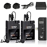 Comica Wireless Lavalier Microphone for iPhone iPad, BoomX-D MI2 2.4Ghz Wireless...