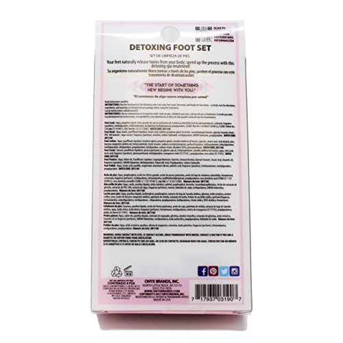Onyx Professional Detoxing Miracle Foot Repair Pedicure Kit - Foot Soak, Foot Scrub, Foot Mask, Foot Lotion - Dry Cracked Feet Treatment, Foot Exfoliator, Foot Moisturizer Smooth Soft Healthy Feet #TOP4