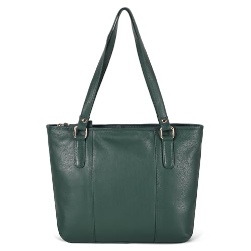Image of Leather Purse For Women - Real Leather Tote For Women - Ladies Shoulder Handbag For Work, Travel, Casual Use