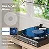 Turntable Mat Record Platter Slipmat: Acrylic Record Player Platter Vinyl Slipmat for Turntables Antistatic Tighter & Defined Bass, Blue #4